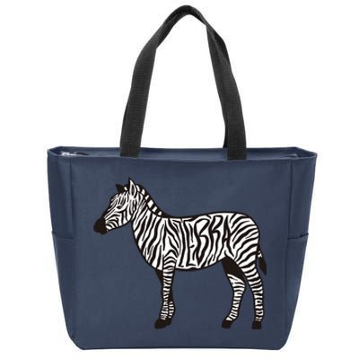 Zebra Stripes Animal Zip Tote Bag