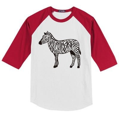 Zebra Stripes Animal Kids Colorblock Raglan Jersey