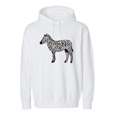 Zebra Stripes Animal Garment-Dyed Fleece Hoodie