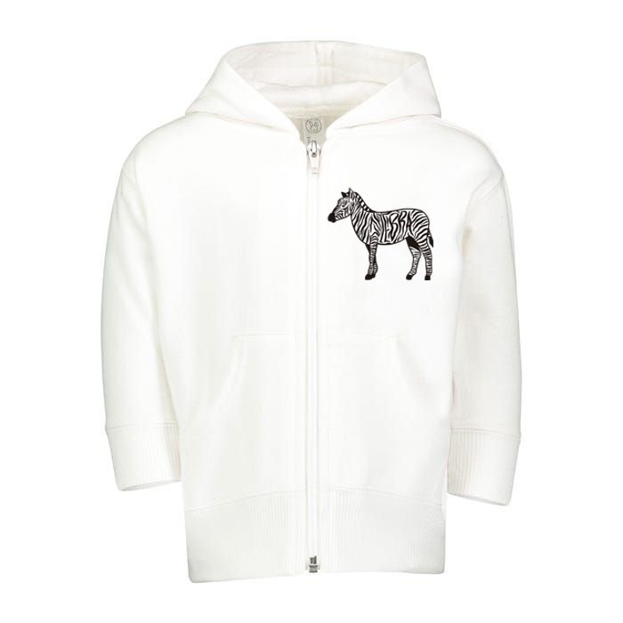 Zebra Stripes Animal Toddler Zip Fleece Hoodie