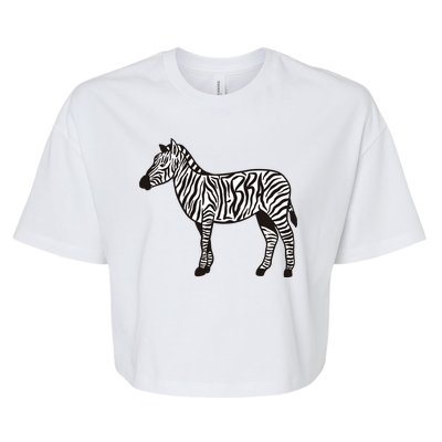 Zebra Stripes Animal Bella+Canvas Jersey Crop Tee