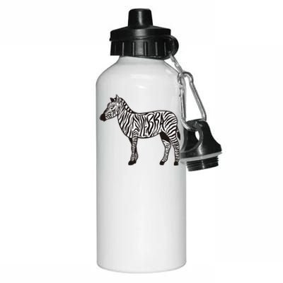 Zebra Stripes Animal Aluminum Water Bottle 