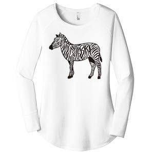 Zebra Stripes Animal Women's Perfect Tri Tunic Long Sleeve Shirt