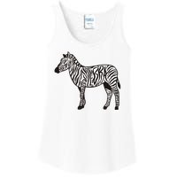 Zebra Stripes Animal Ladies Essential Tank