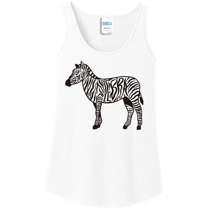 Zebra Stripes Animal Ladies Essential Tank