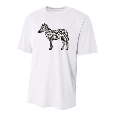 Zebra Stripes Animal Youth Performance Sprint T-Shirt