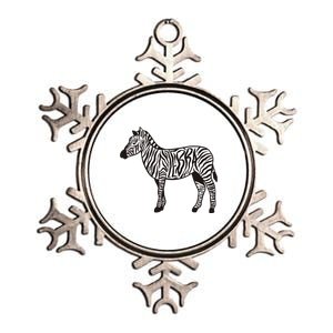 Zebra Stripes Animal Metallic Star Ornament