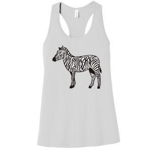 Zebra Stripes Animal Women's Racerback Tank