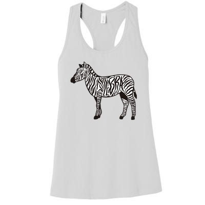 Zebra Stripes Animal Women's Racerback Tank