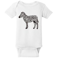 Zebra Stripes Animal Baby Bodysuit