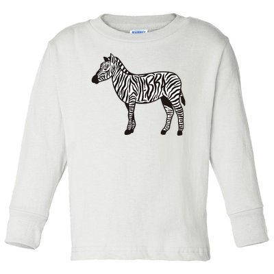 Zebra Stripes Animal Toddler Long Sleeve Shirt