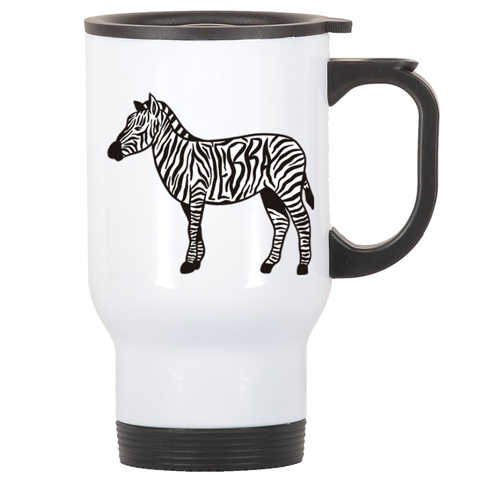 Zebra Stripes Animal Stainless Steel Travel Mug