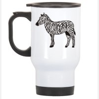 Zebra Stripes Animal Stainless Steel Travel Mug