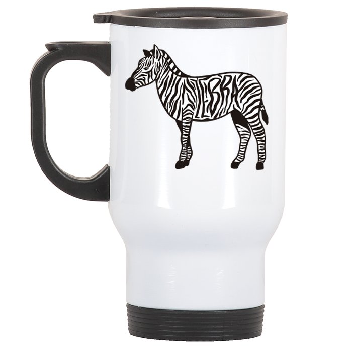 Zebra Stripes Animal Stainless Steel Travel Mug