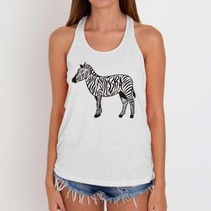 Zebra Stripes Animal Women's Knotted Racerback Tank