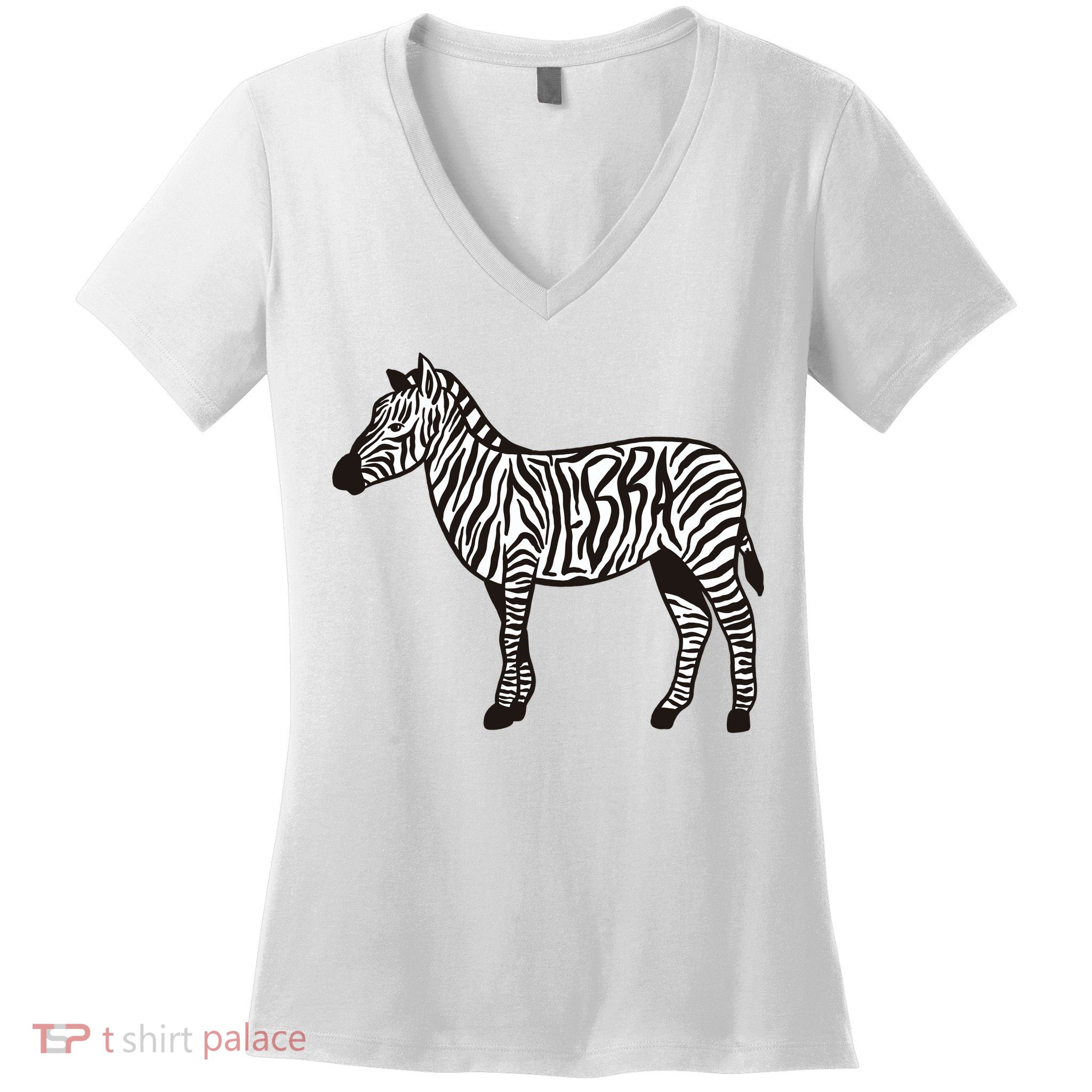 Zebra Stripes Animal Women's V-Neck T-Shirt