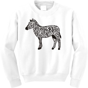 Zebra Stripes Animal Kids Sweatshirt