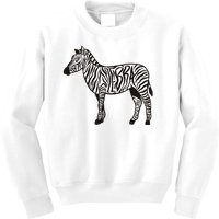 Zebra Stripes Animal Kids Sweatshirt