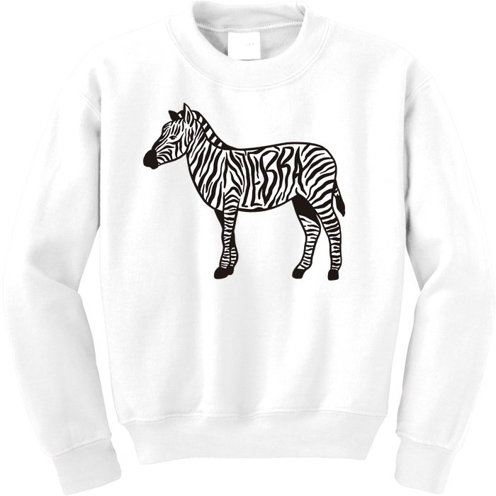 Zebra Stripes Animal Kids Sweatshirt