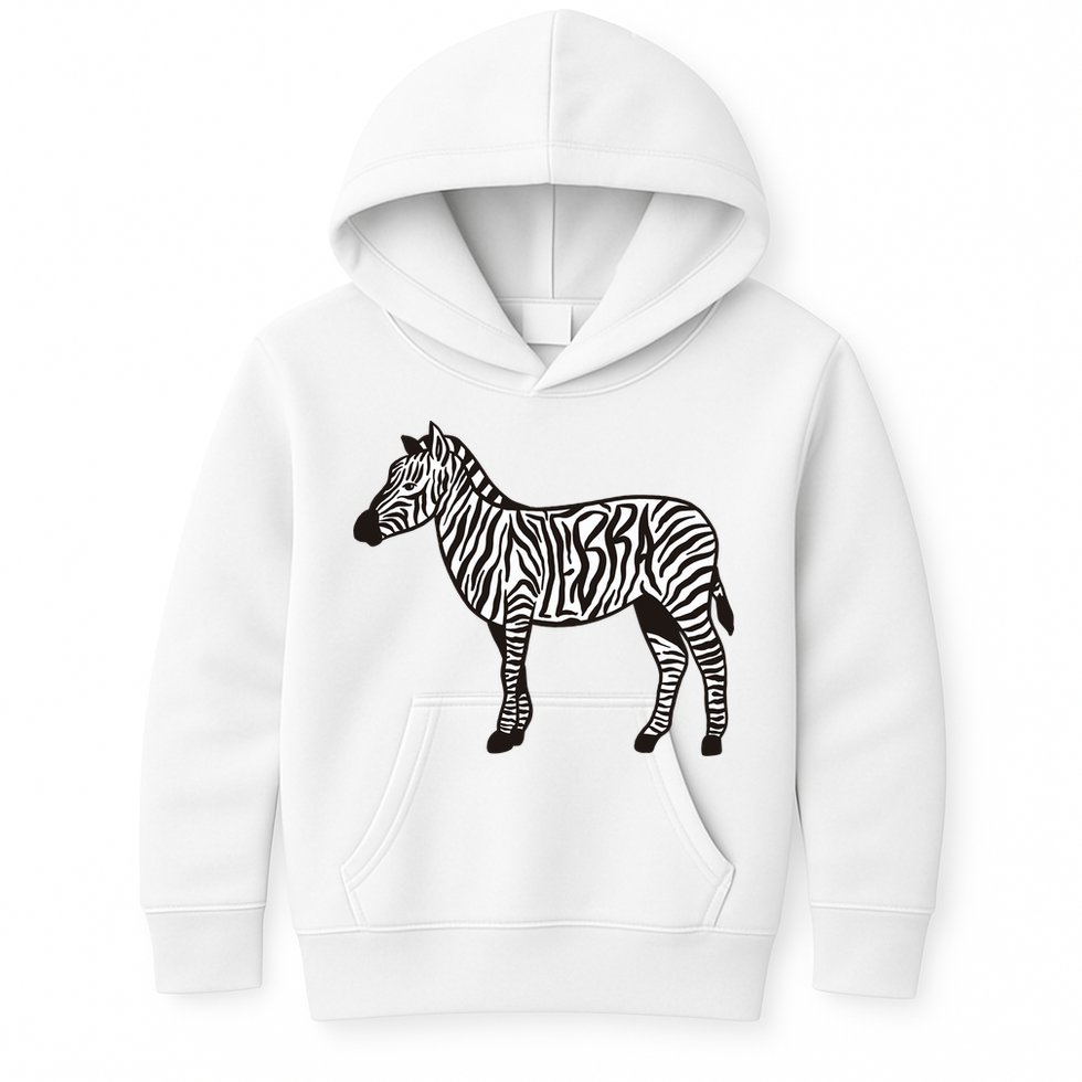 Zebra Stripes Animal Kids Hoodie