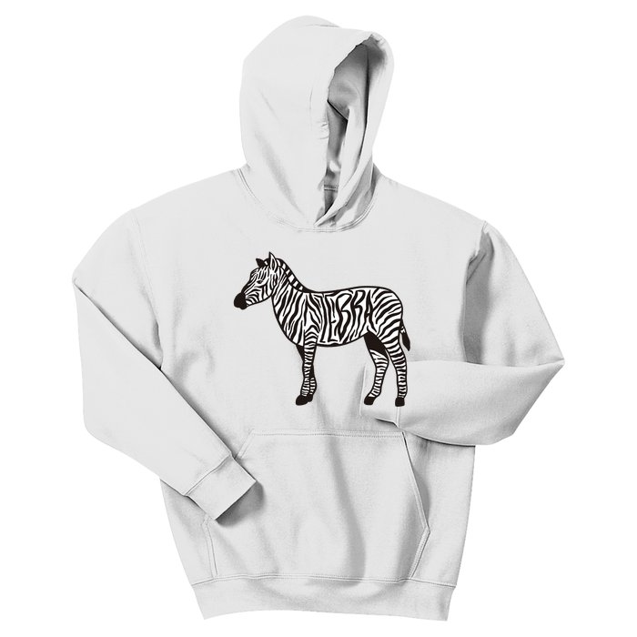 Zebra Stripes Animal Kids Hoodie