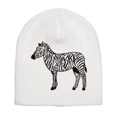 Zebra Stripes Animal Short Acrylic Beanie