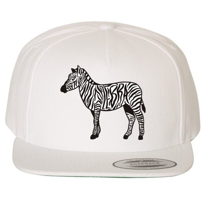 Zebra Stripes Animal Wool Snapback Cap