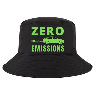 Zero Emissions Funny Electric Car Funny Electric Car Plug Me In E-Car Cool Comfort Performance Bucket Hat