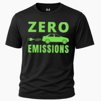Zero Emissions Funny Electric Car Funny Electric Car Plug Me In E-Car Cooling Performance Crew T-Shirt