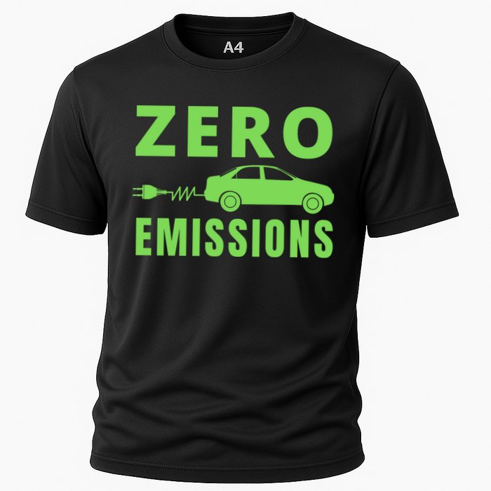 Zero Emissions Funny Electric Car Funny Electric Car Plug Me In E-Car Cooling Performance Crew T-Shirt