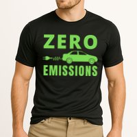 Zero Emissions Funny Electric Car Funny Electric Car Plug Me In E-Car Cooling Performance Crew T-Shirt