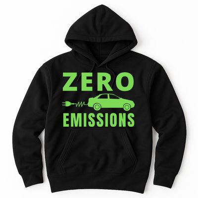 Zero Emissions Funny Electric Car Funny Electric Car Plug Me In E-Car Hoodie