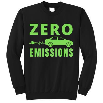 Zero Emissions Funny Electric Car Funny Electric Car Plug Me In E-Car Sweatshirt