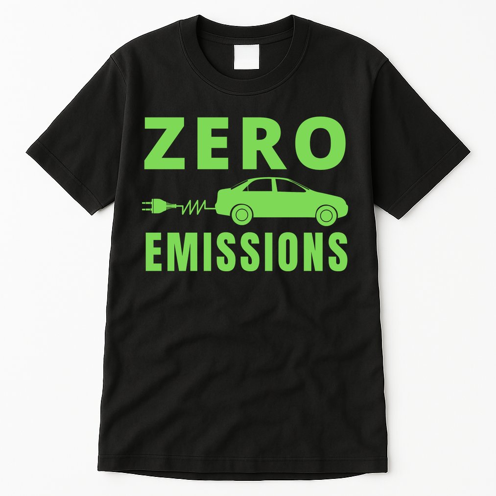 Zero Emissions Funny Electric Car Funny Electric Car Plug Me In E-Car Tall T-Shirt