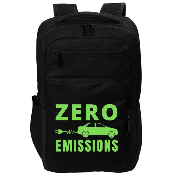 Zero Emissions Funny Electric Car Funny Electric Car Plug Me In E-Car Impact Tech Backpack