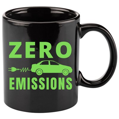 Zero Emissions Funny Electric Car Funny Electric Car Plug Me In E-Car 11oz C Handle Ceramic Mug
