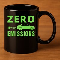 Zero Emissions Funny Electric Car Funny Electric Car Plug Me In E-Car 11oz C Handle Ceramic Mug