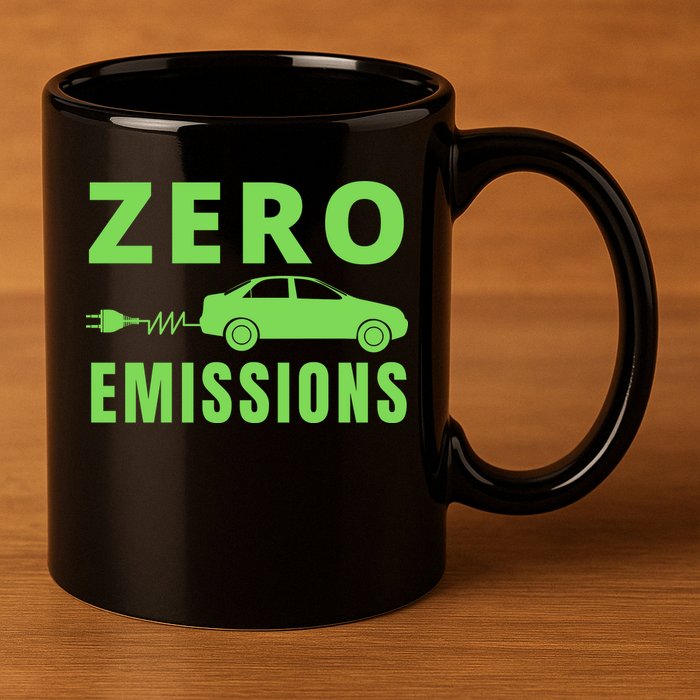 Zero Emissions Funny Electric Car Funny Electric Car Plug Me In E-Car 11oz C Handle Ceramic Mug