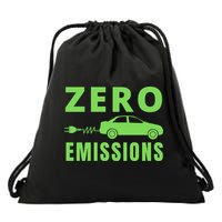 Zero Emissions Funny Electric Car Funny Electric Car Plug Me In E-Car Drawstring Bag