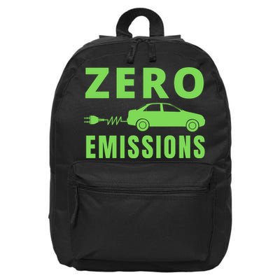 Zero Emissions Funny Electric Car Funny Electric Car Plug Me In E-Car 16 in Basic Backpack