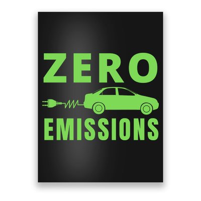 Zero Emissions Funny Electric Car Funny Electric Car Plug Me In E-Car Poster