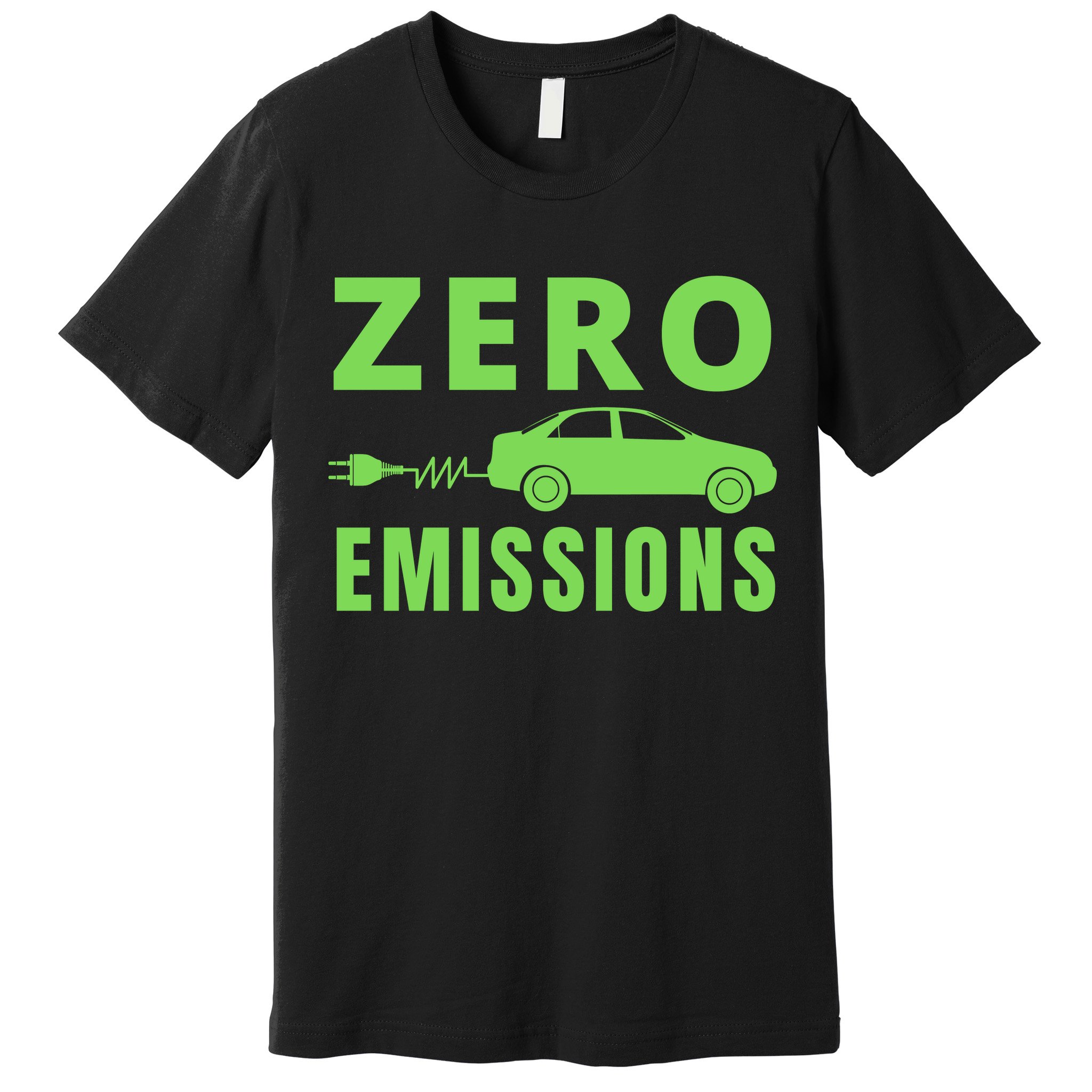 Zero Emissions Funny Electric Car Funny Electric Car Plug Me In E-Car Premium T-Shirt