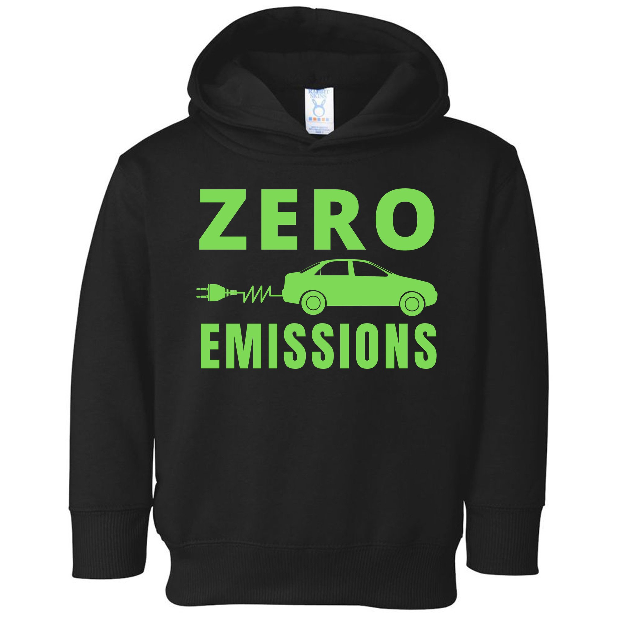 Zero Emissions Funny Electric Car Funny Electric Car Plug Me In E-Car Toddler Hoodie