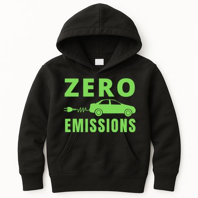 Zero Emissions Funny Electric Car Funny Electric Car Plug Me In E-Car Kids Hoodie