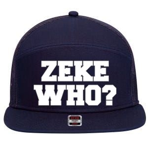 Zeke Who? 7 Panel Mesh Trucker Snapback Hat