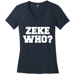 Zeke Who? Women's V-Neck T-Shirt