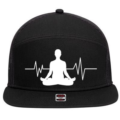 Zen Heartbeat Pulse 7 Panel Mesh Trucker Snapback Hat