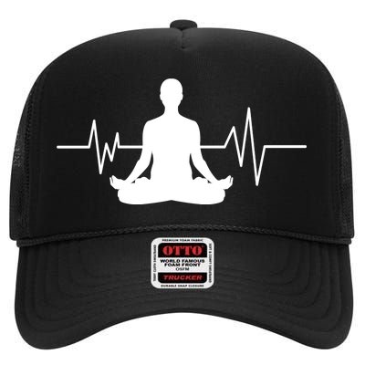 Zen Heartbeat Pulse High Crown Mesh Back Trucker Hat