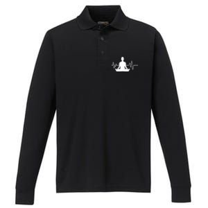 Zen Heartbeat Pulse Performance Long Sleeve Polo