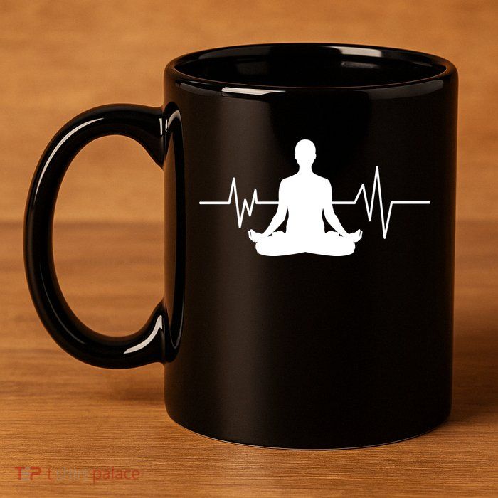 Zen Heartbeat Pulse 11oz C Handle Ceramic Mug
